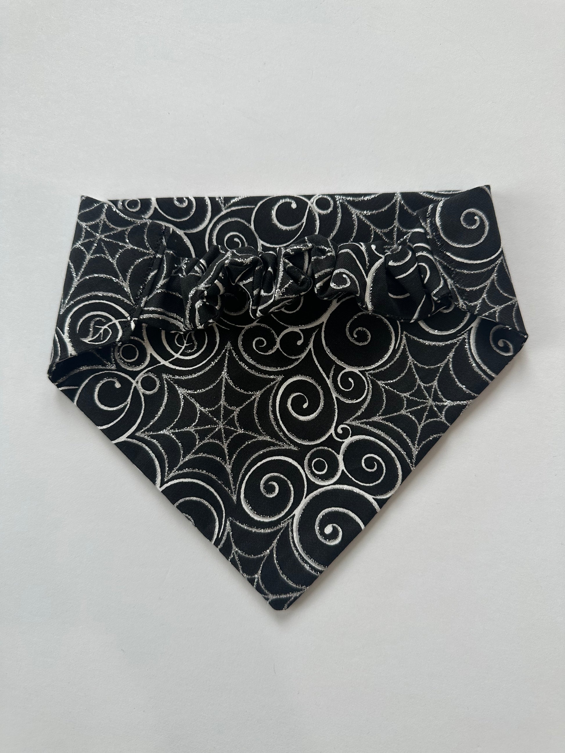 Glitter Spider web Scrunchie Dog Bandana