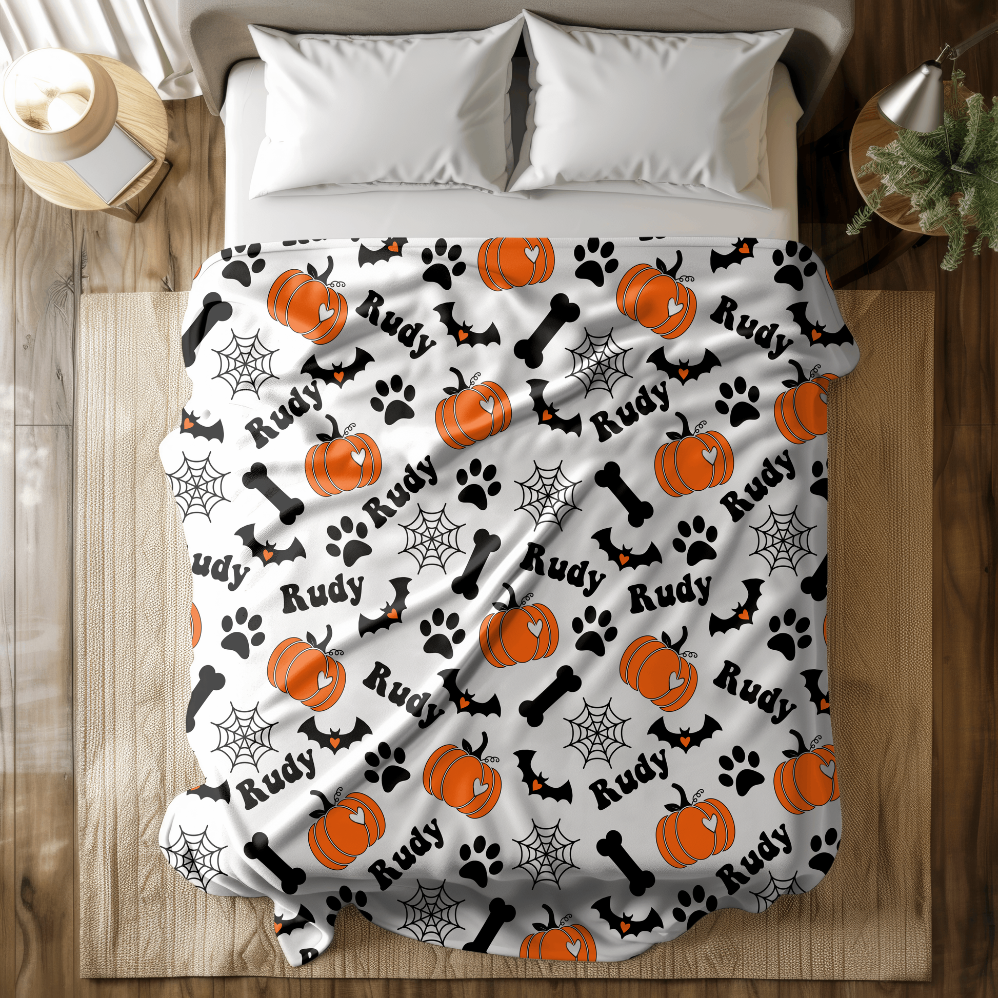 Personalized Halloween Dog blanket