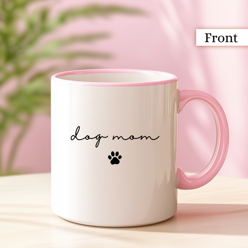 Personalized Dog Ear with Name Coffee Mug – Custom Dog mom Accent Mug (11/15 oz)
