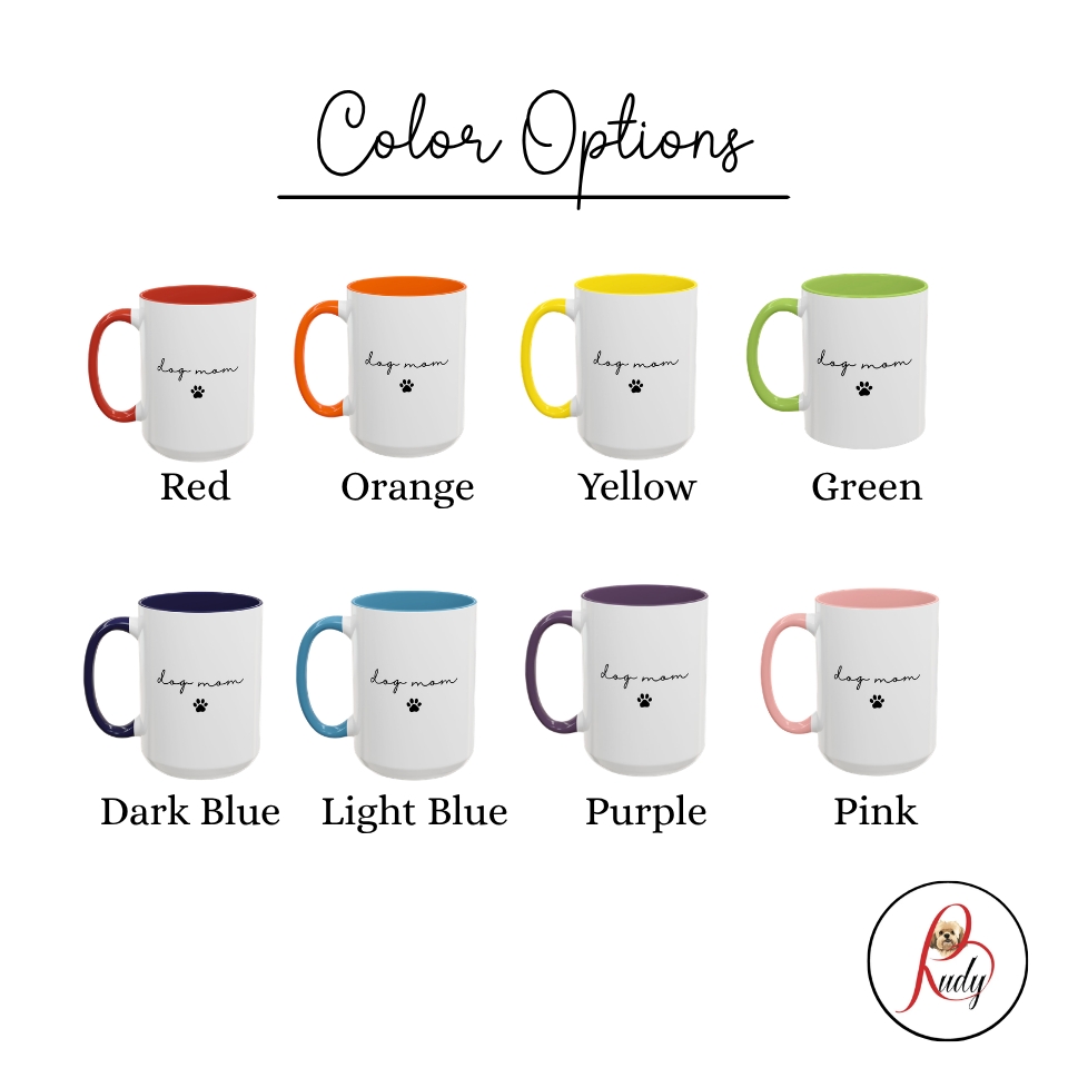 Personalized Dog Ear with Name Coffee Mug – Custom Dog mom Accent Mug (11/15 oz)