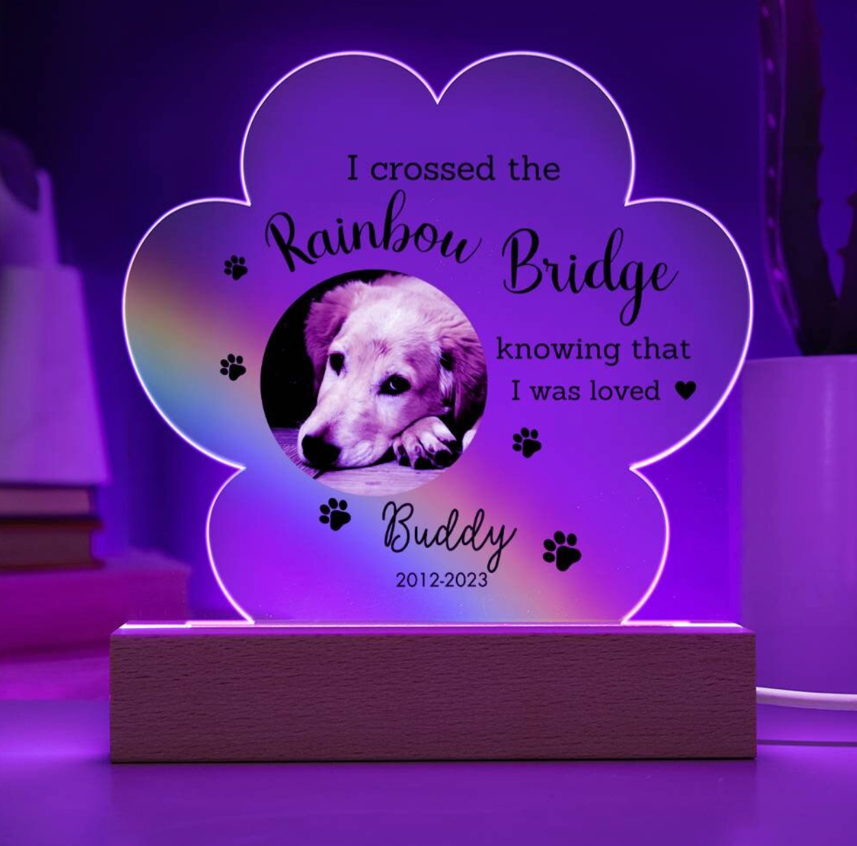 Personalized Dog Memorial Acrylic Plaque