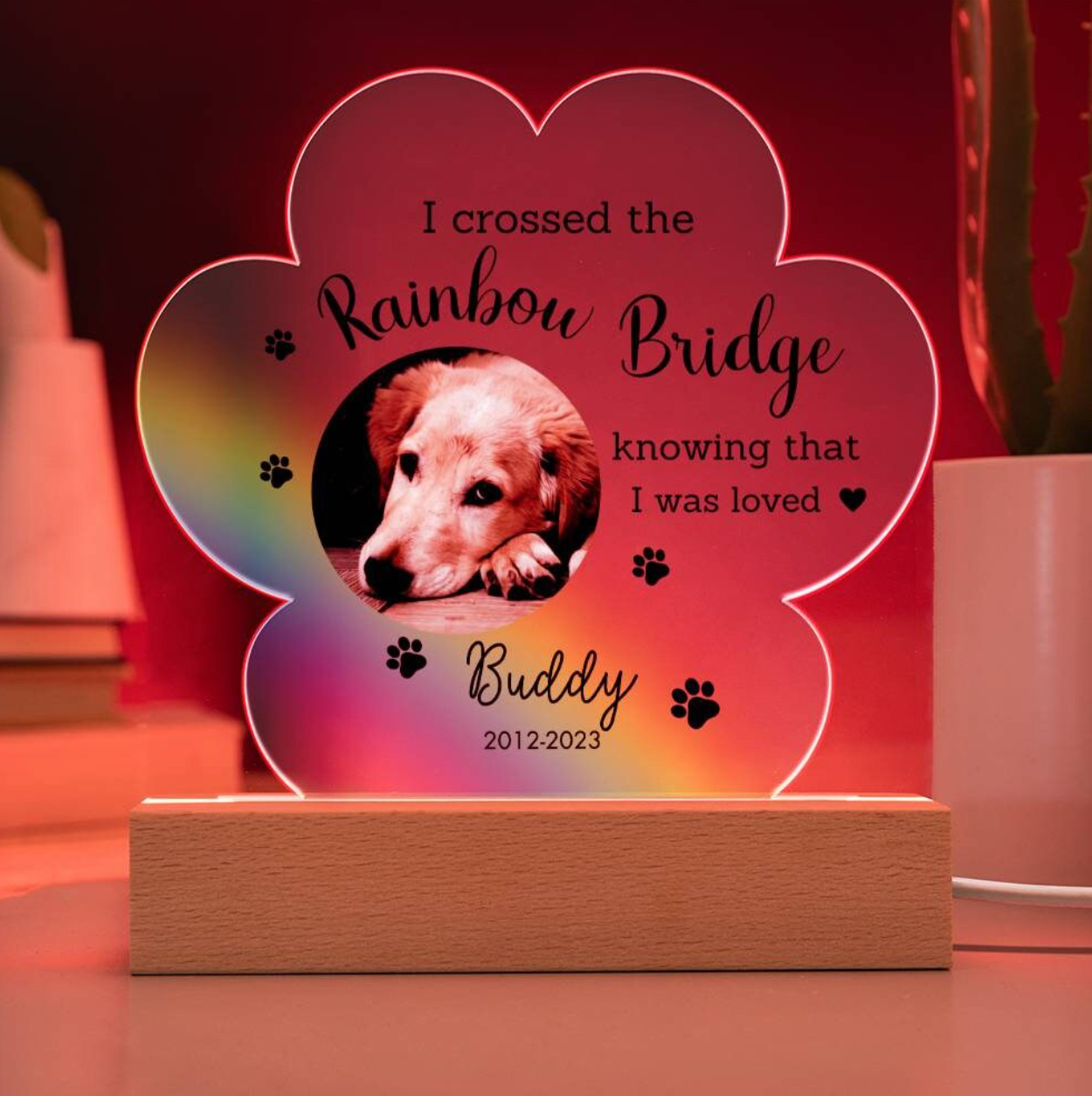 Personalized Dog Memorial Acrylic Plaque