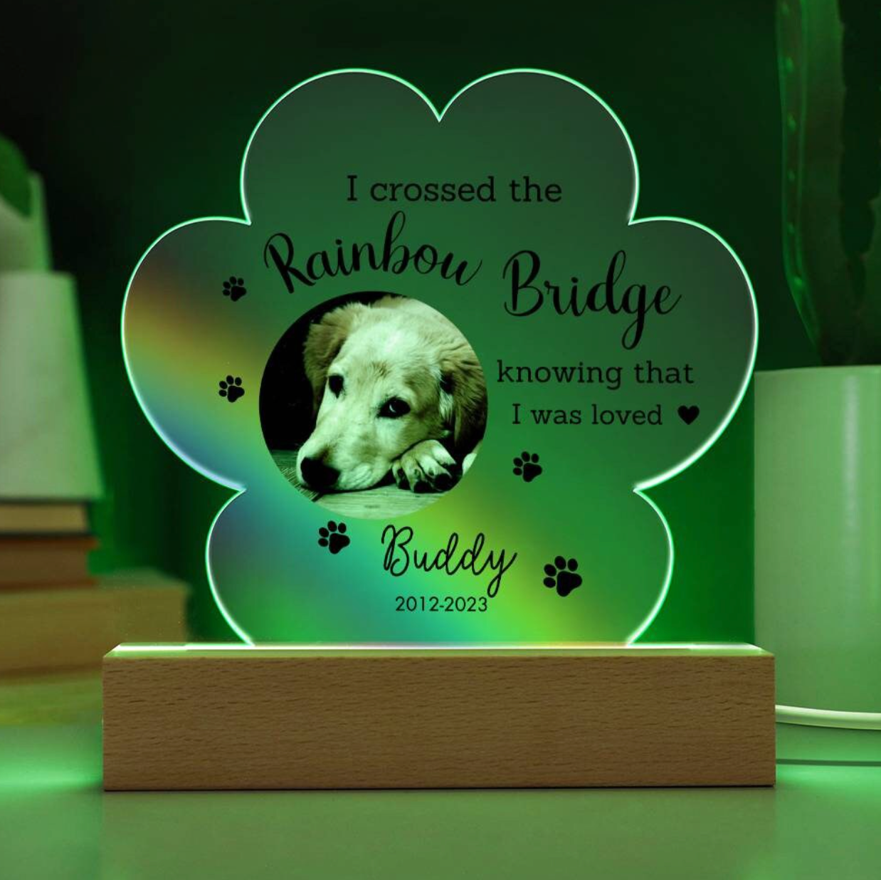 Personalized Dog Memorial Acrylic Plaque