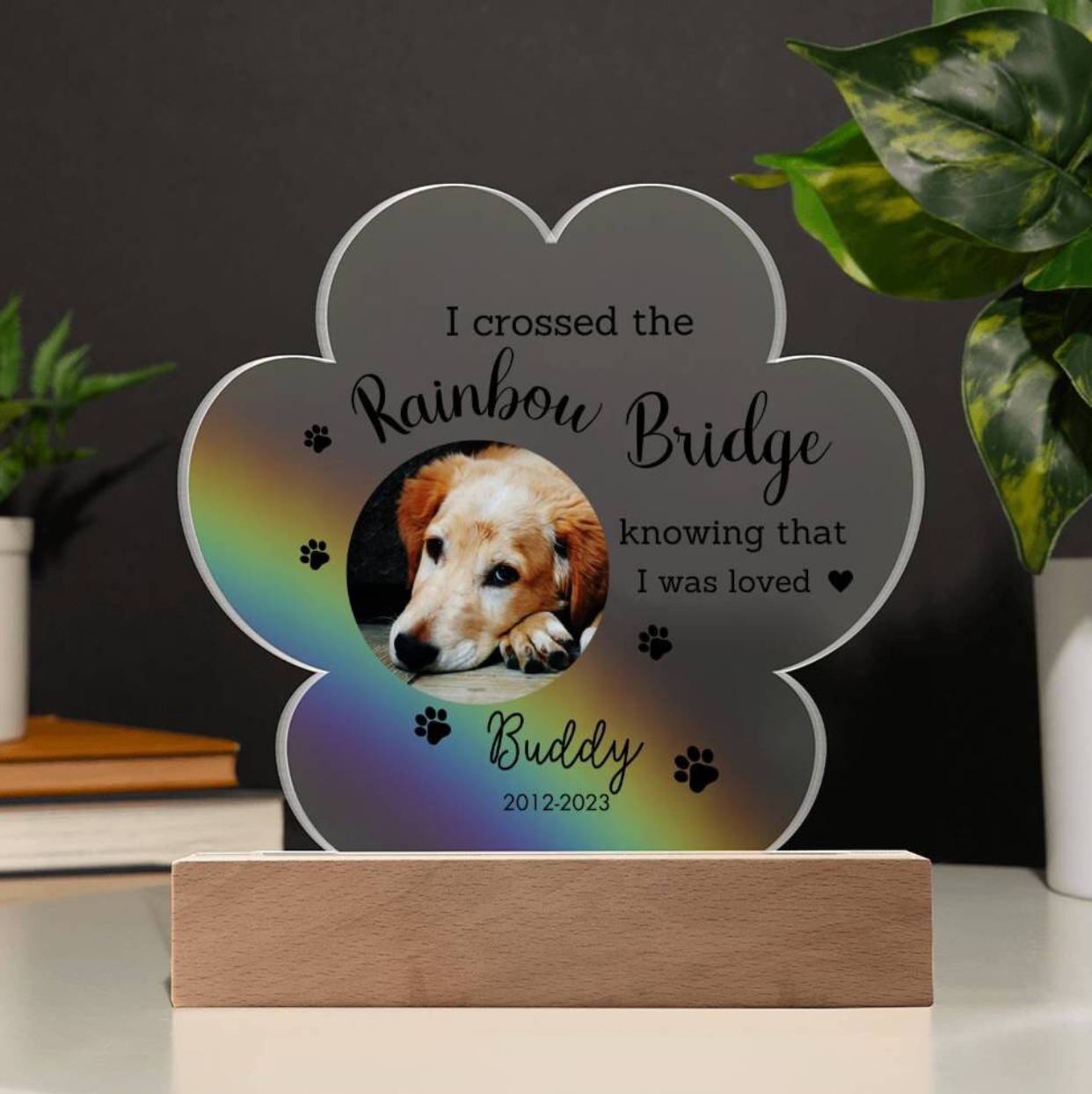 Personalized Dog Memorial Acrylic Plaque