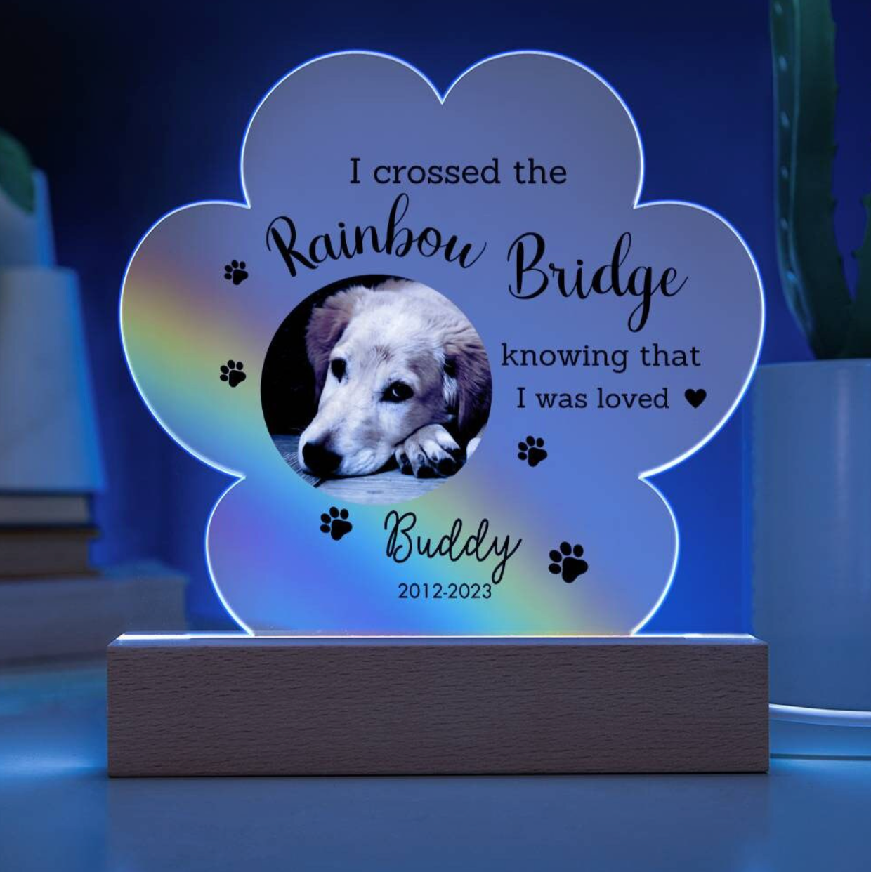 Personalized Dog Memorial Acrylic Plaque