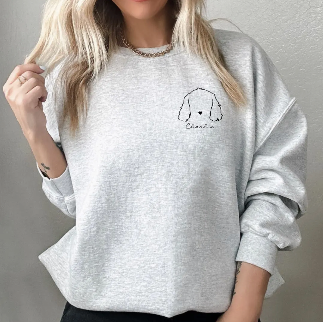 Custom dog ears sweatshirt