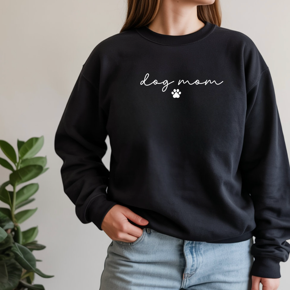 Dog Mom Crewneck Sweatshirt with Dog names