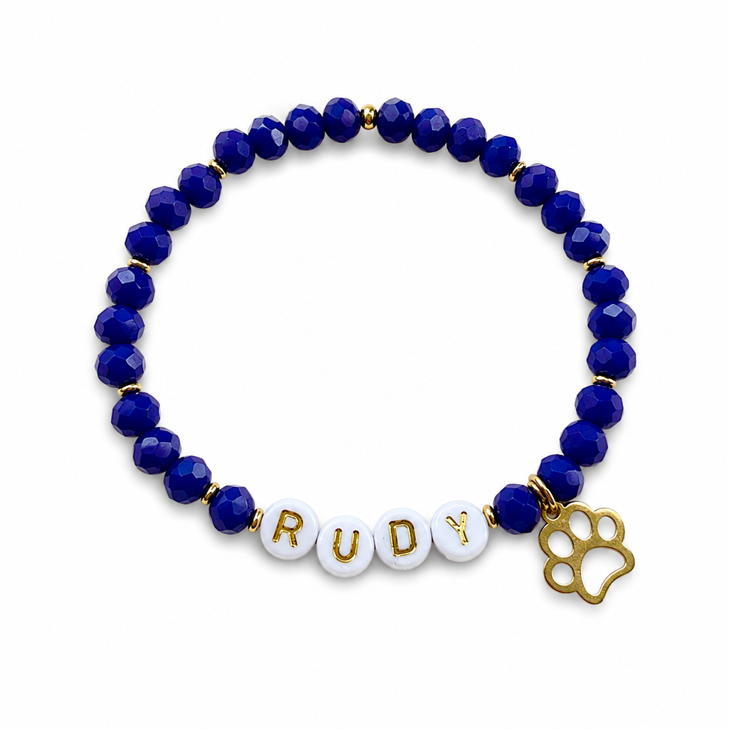 Personalized dog name bracelet