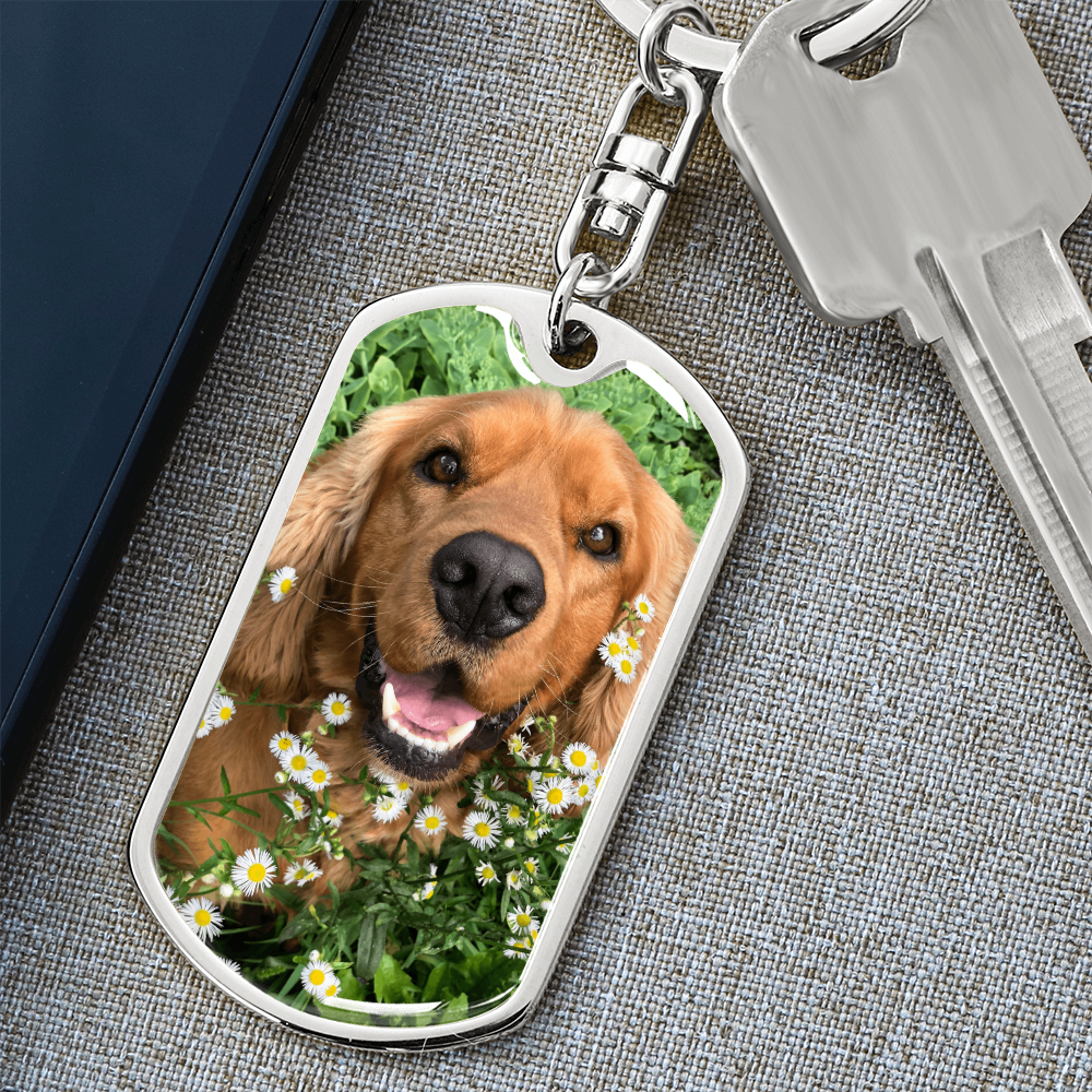 Custom Dog Photo Keychain