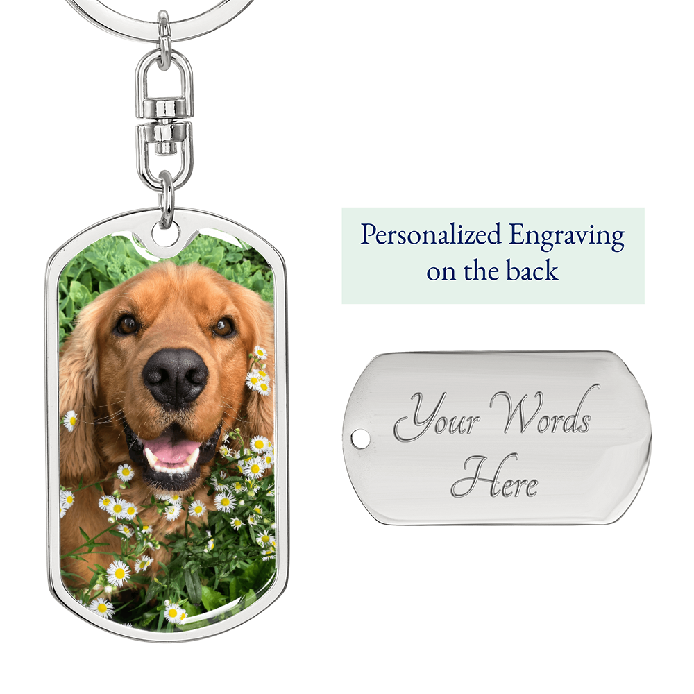 Custom Dog Photo Keychain