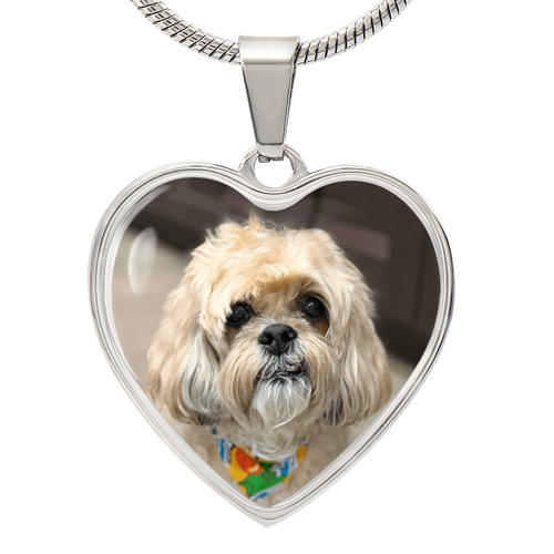 Custom dog photo necklace