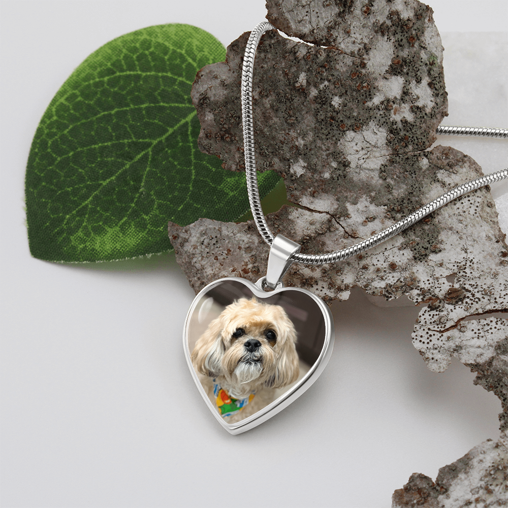 Custom dog photo necklace