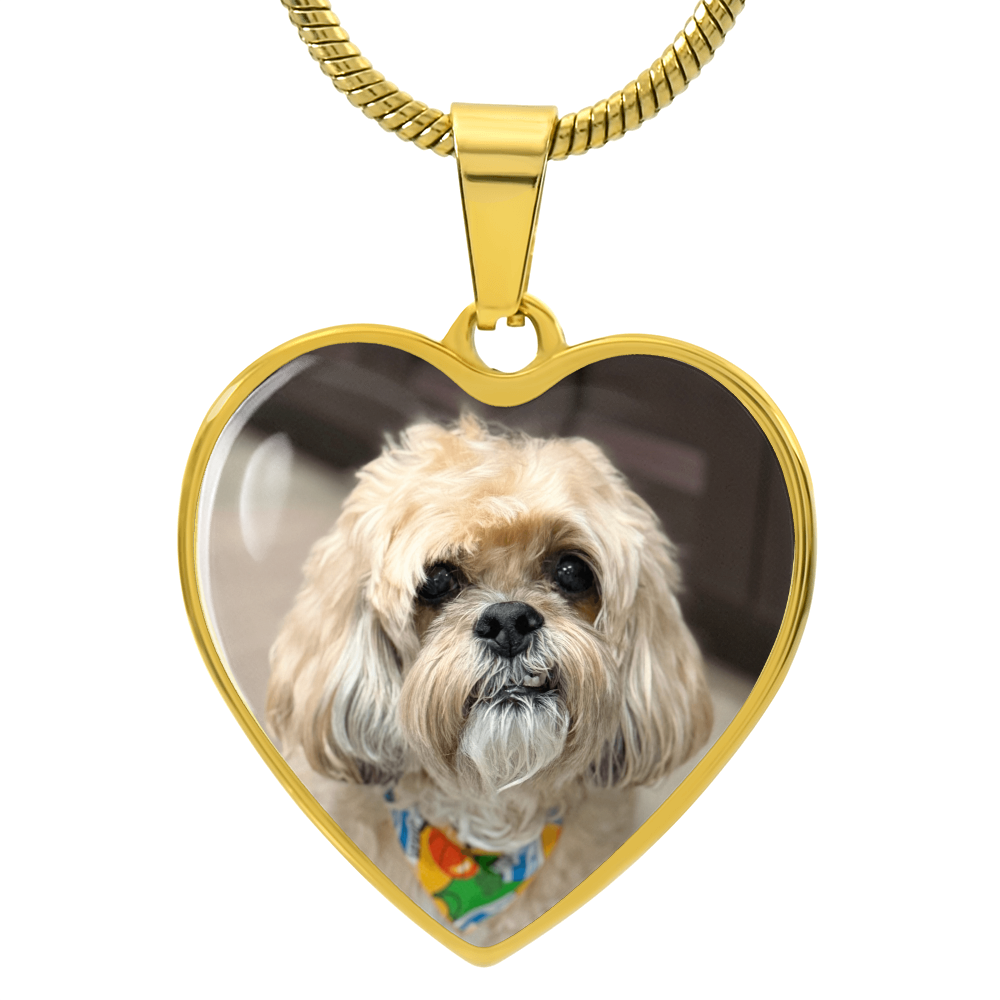 Custom dog photo necklace