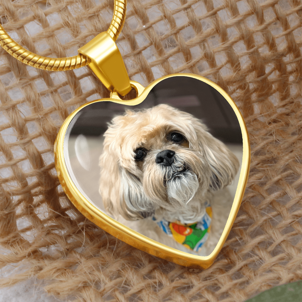 Custom dog photo necklace