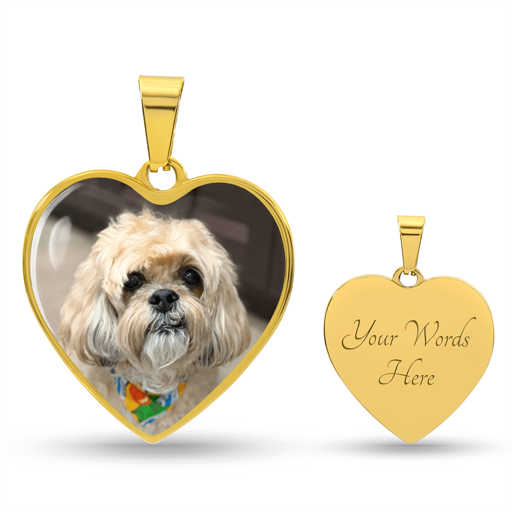 Custom dog photo necklace