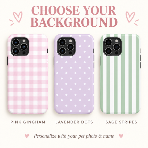 Personalized Dog Photo Phone Case — Custom Pet Name Magnetic Impact-Resistant Case