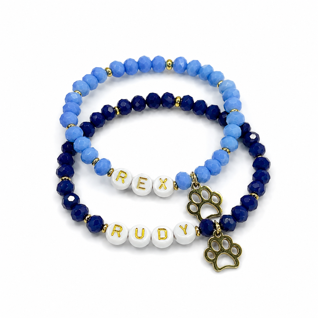 Personalized dog name bracelet