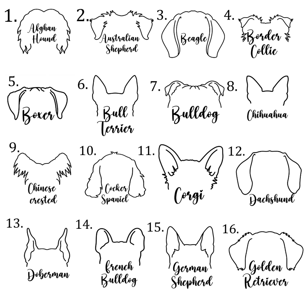 Bone shaped Custom Dog ears Placemat