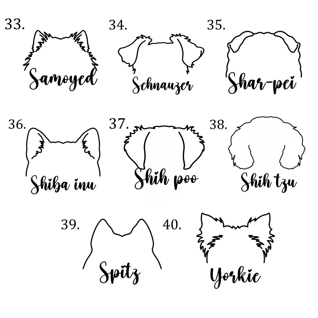Bone shaped Custom Dog ears Placemat