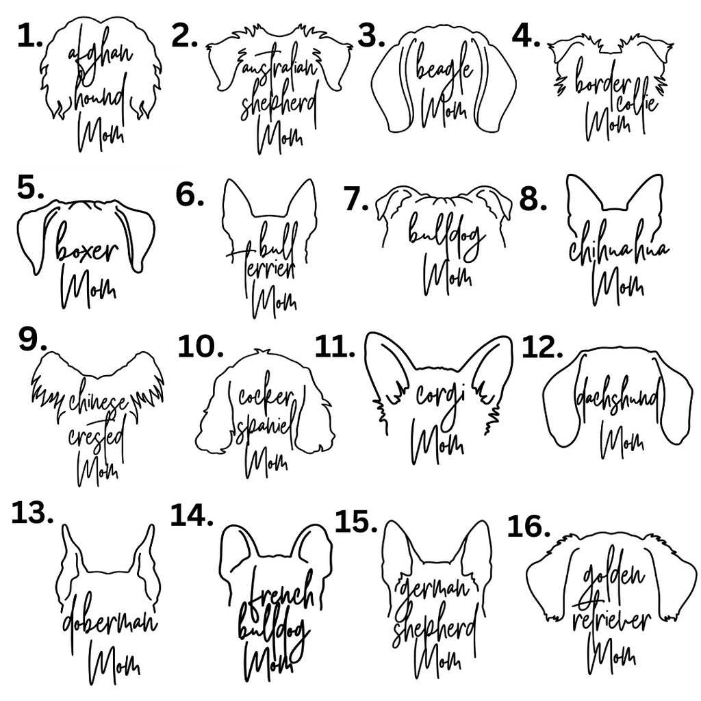 Personalized Dog Ear Ornament