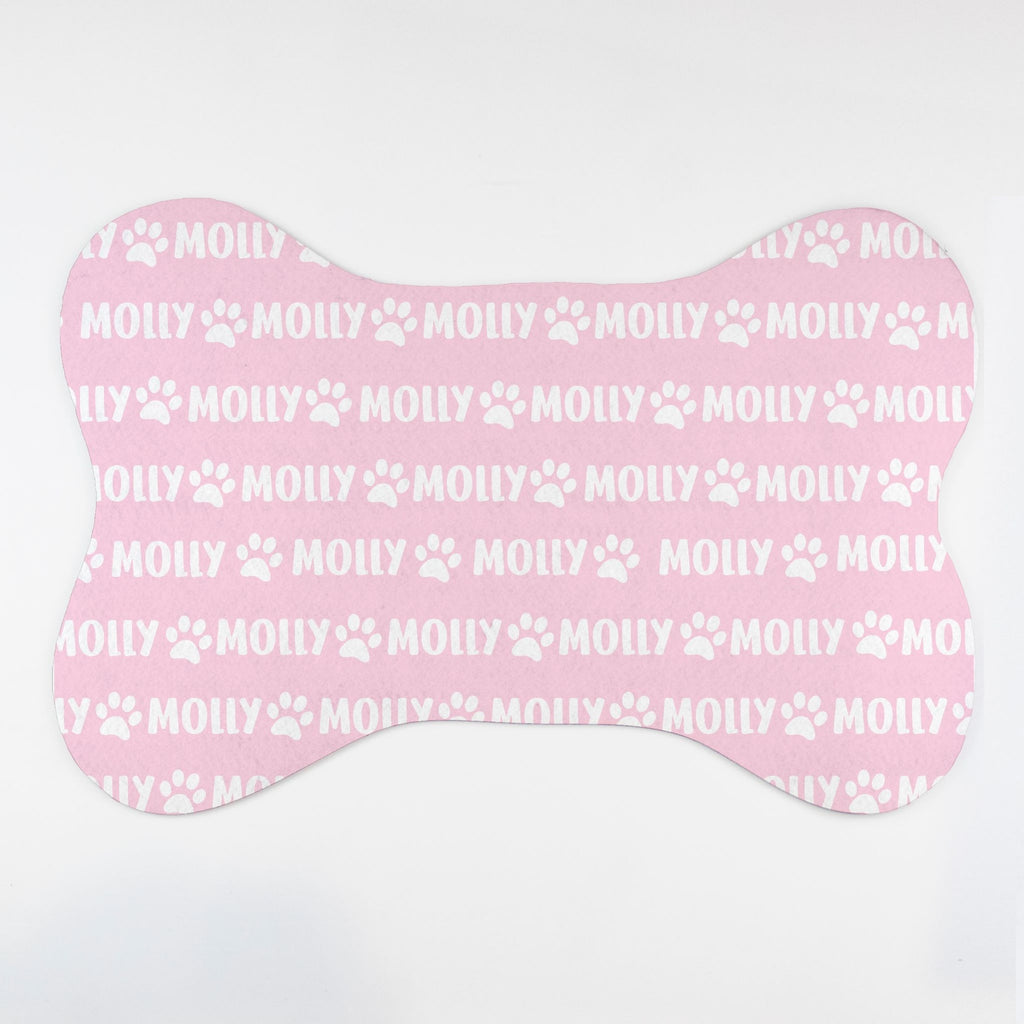 Bone Shaped Personalized Pet Food Mat