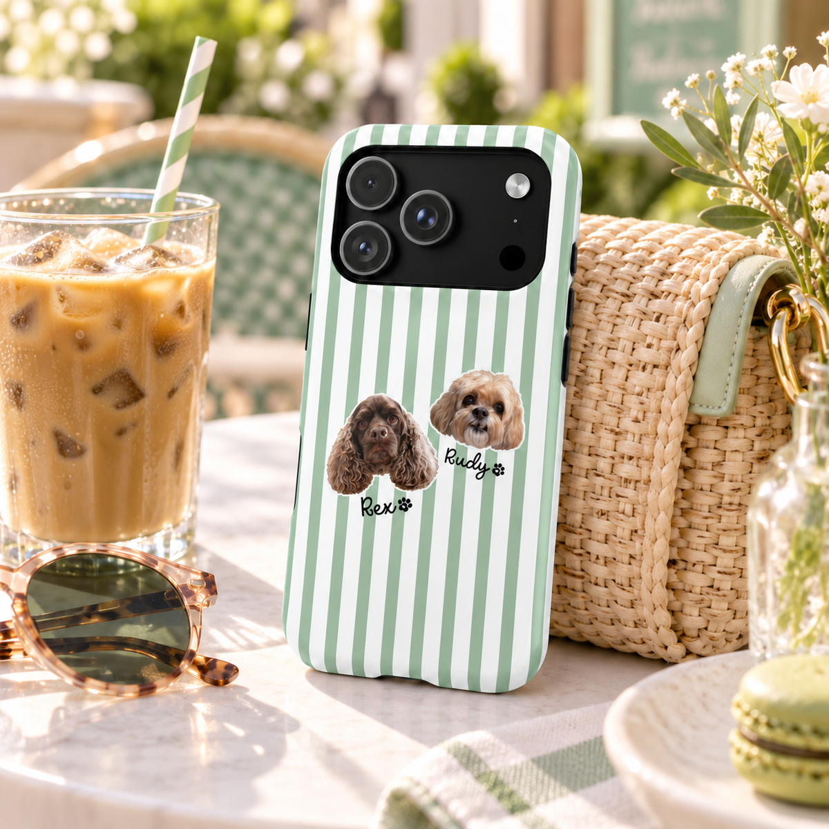 Personalized Dog Photo Phone Case — Custom Pet Name Magnetic Impact-Resistant Case
