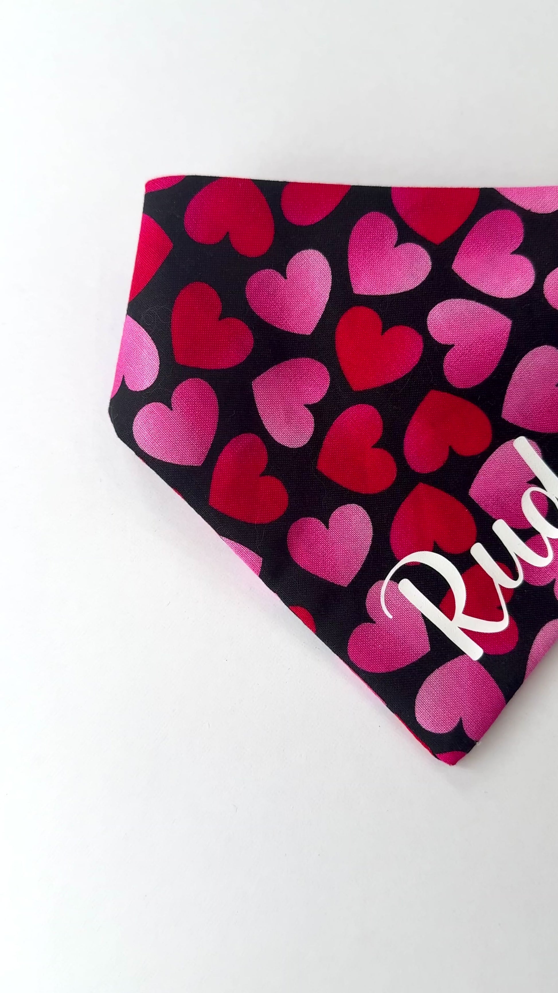 Valentine hearts Custom Scrunchie Dog Bandana