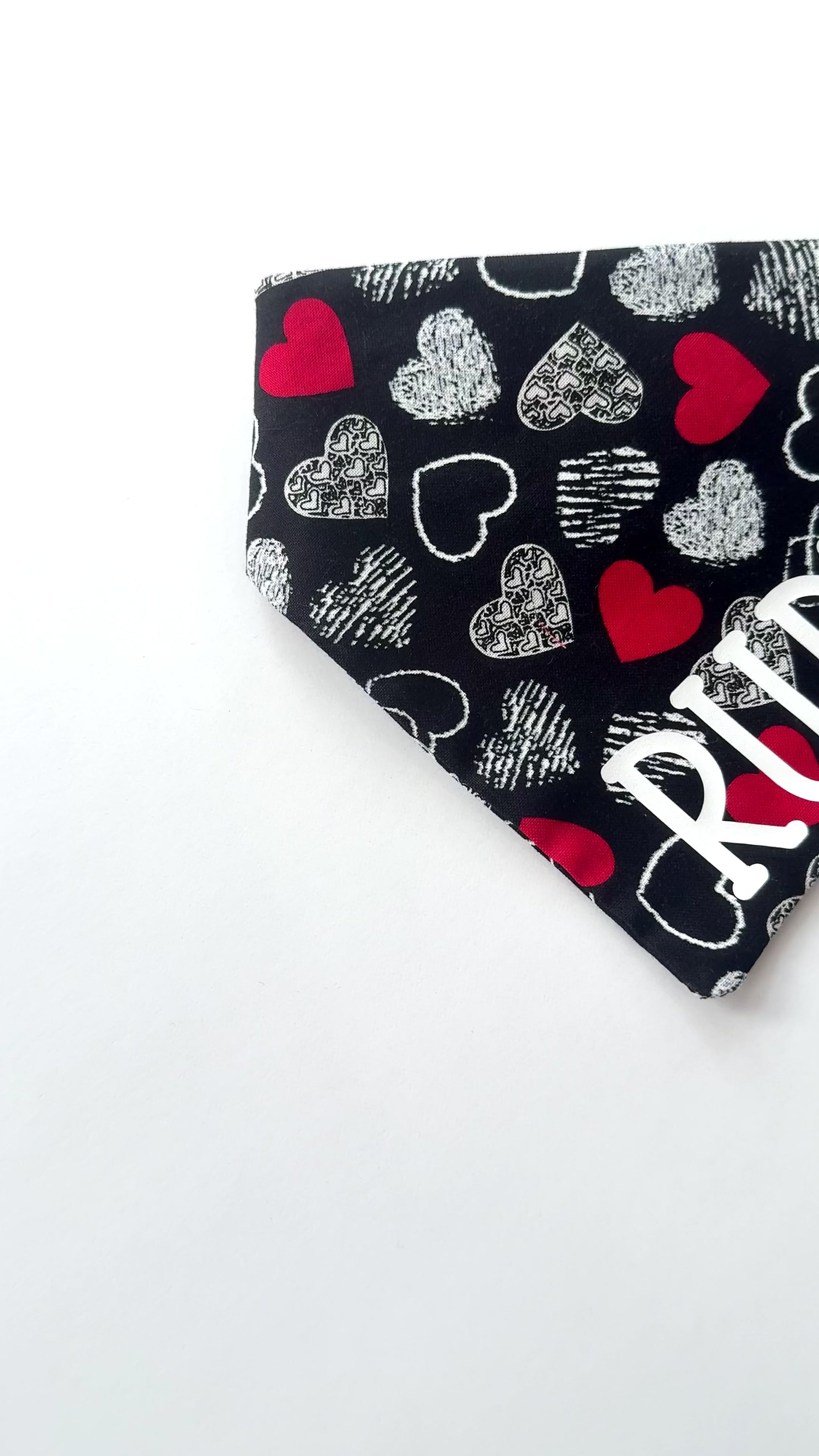 Valentine hearts Custom Scrunchie Dog Bandana