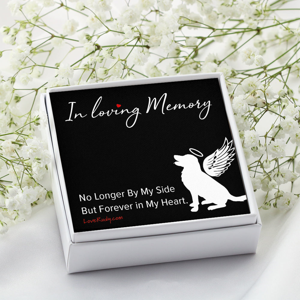Customized Heart Bracelet In Loving Memory, No longer By my Side but forever in my Heart
