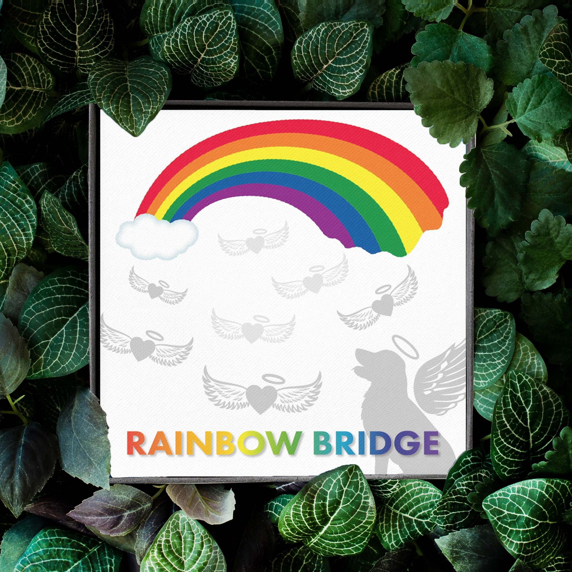 Customized Photo Heart Necklace Rainbow Bridge _Rainbow and Cloud 01
