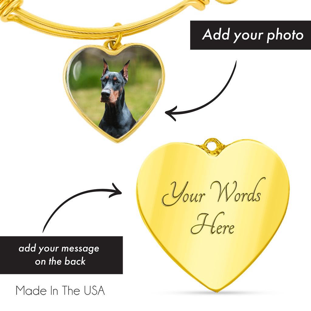Customized Photo Heart Bracelet Rainbow Bridge _Rainbow and Cloud 01