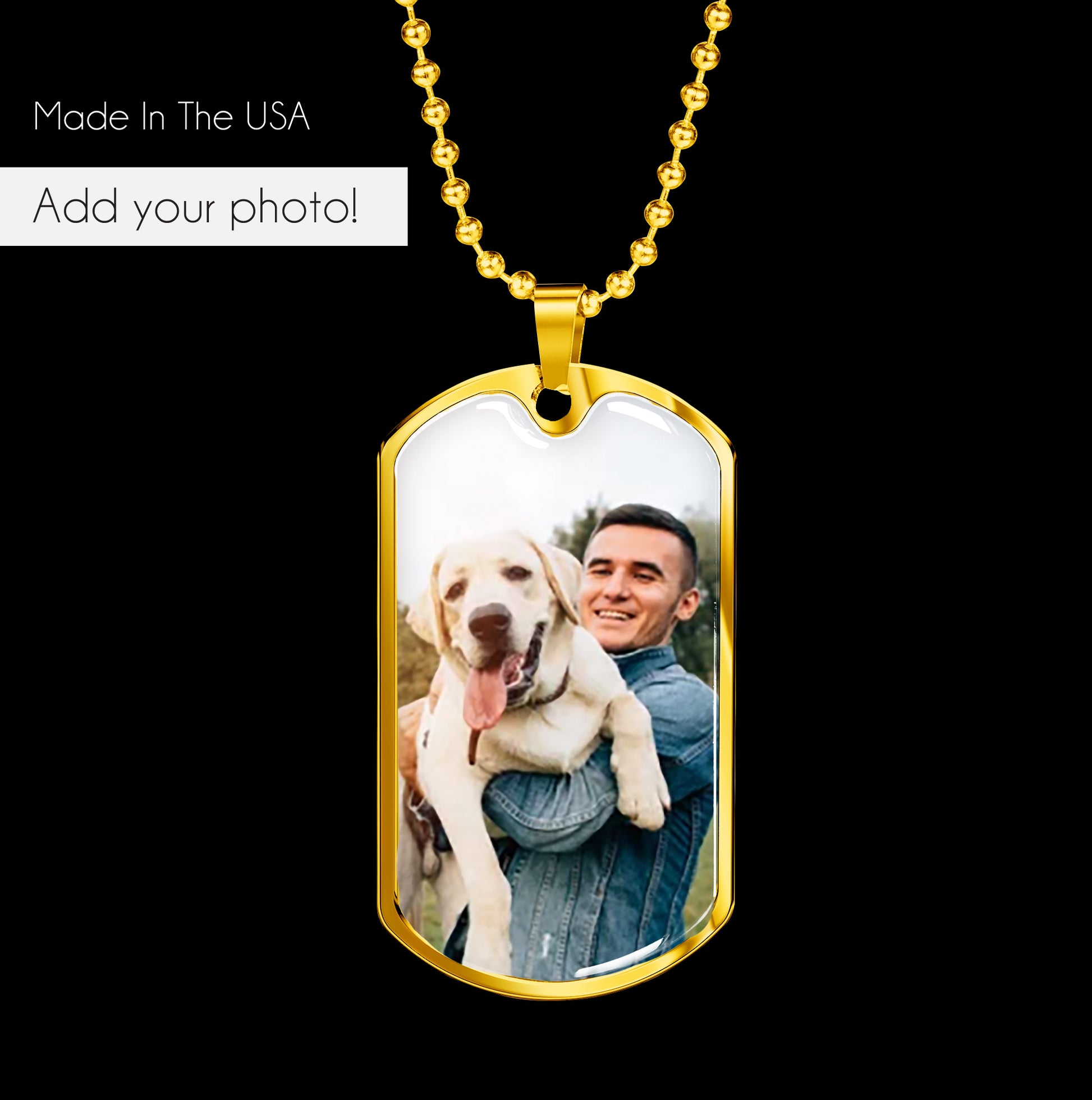 Customized Photo Dog Tag Necklace For My Dog Daddy. Perfect gift for a Dog Dad!