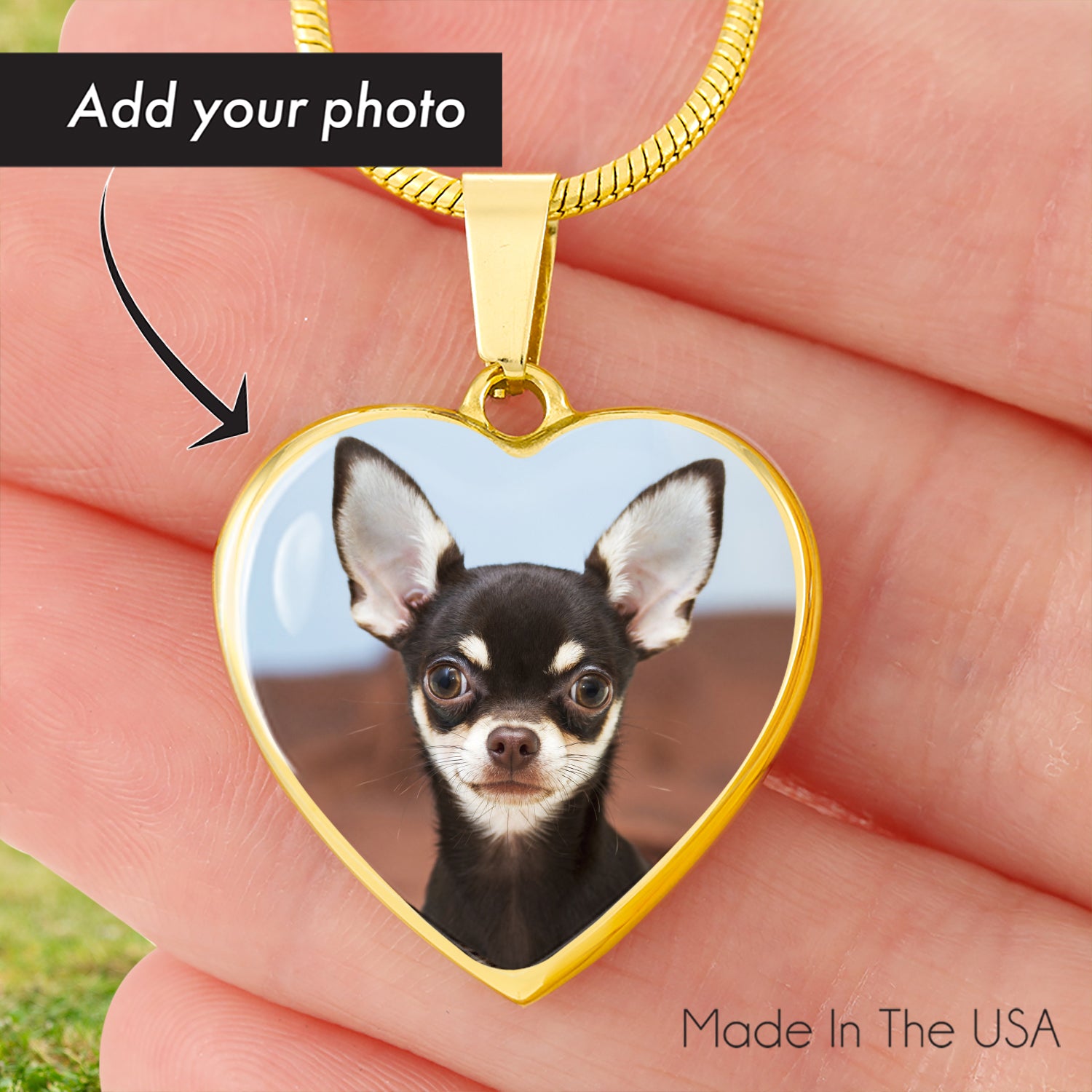Custom Glass Coated Heart NecklacePersonalized message | Silver | Gold | Engraving | Remembrance Dog Gift