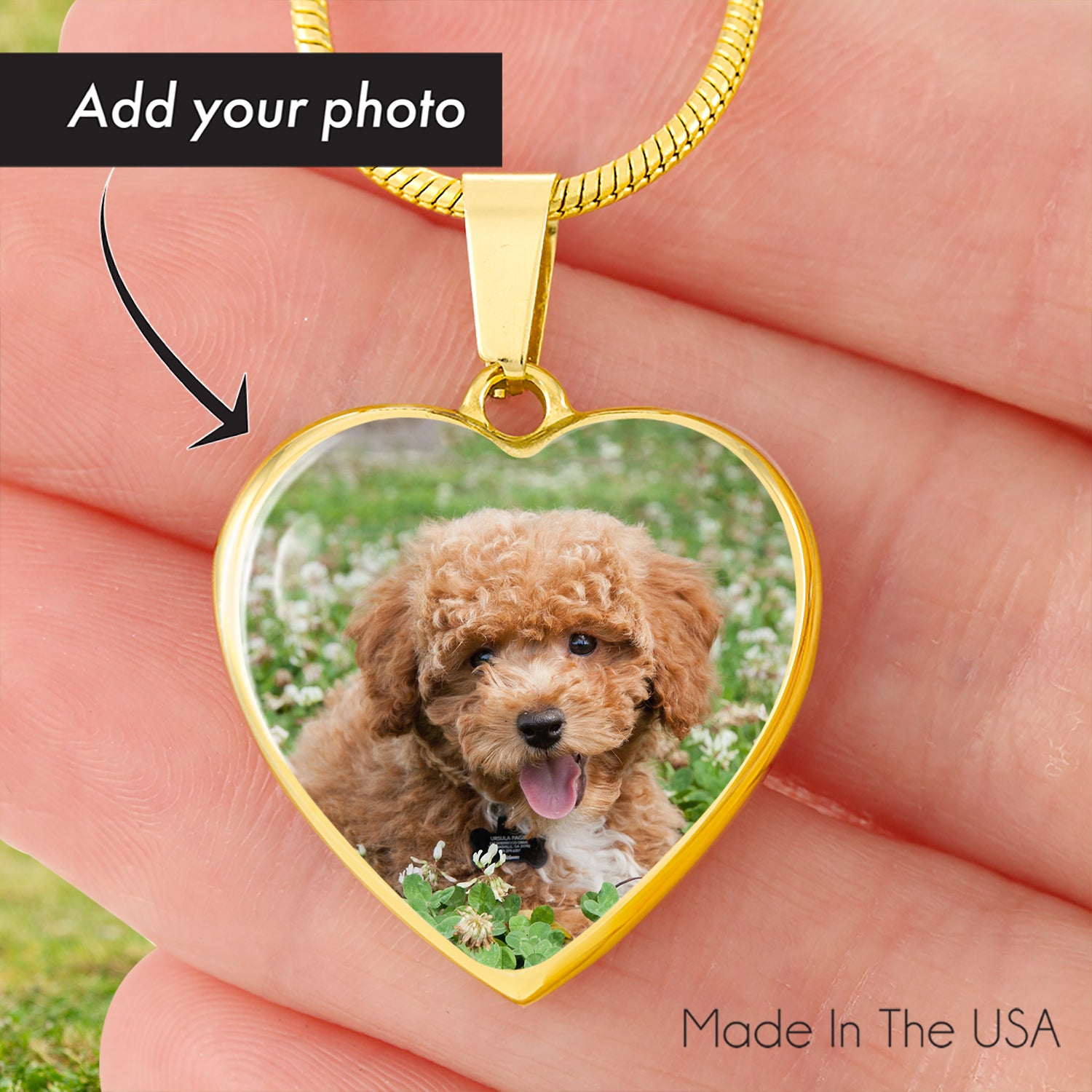 Custom Glass Coated Heart NecklacePersonalized message | Silver | Gold | Engraving | Remembrance Dog Gift