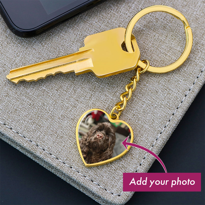 Customized Photo Heart Charm "Happy Mother's Day To My Dog Mom"