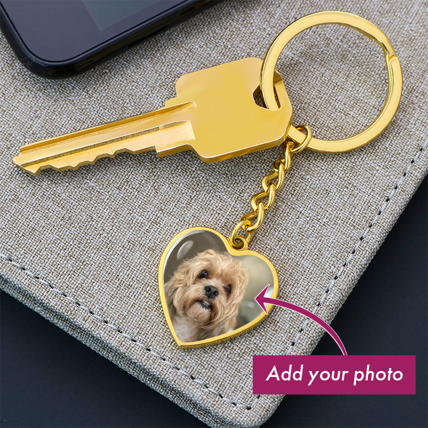 Customized Photo Heart Charm "Happy Mother's Day To My Dog Mom"