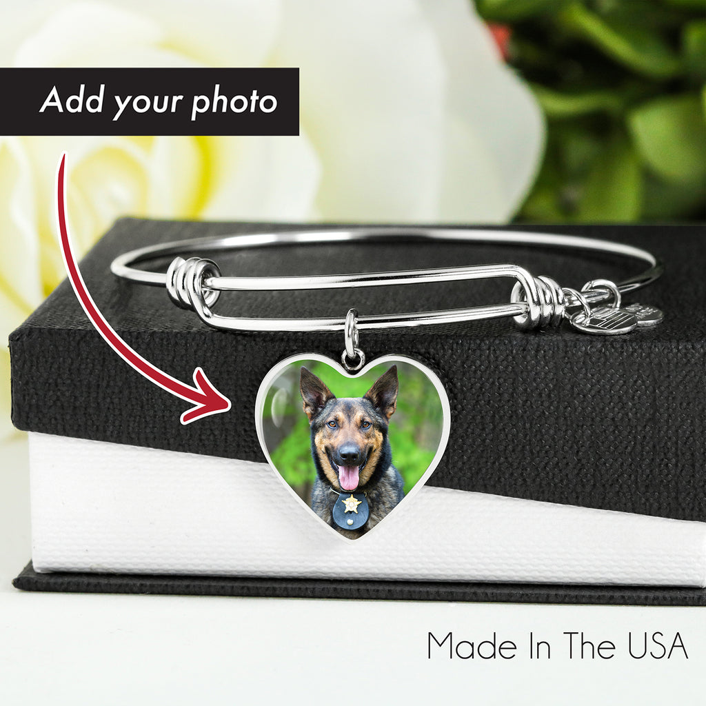 Customized Photo Heart Bracelet Rainbow Bridge _Rainbow and Cloud 01