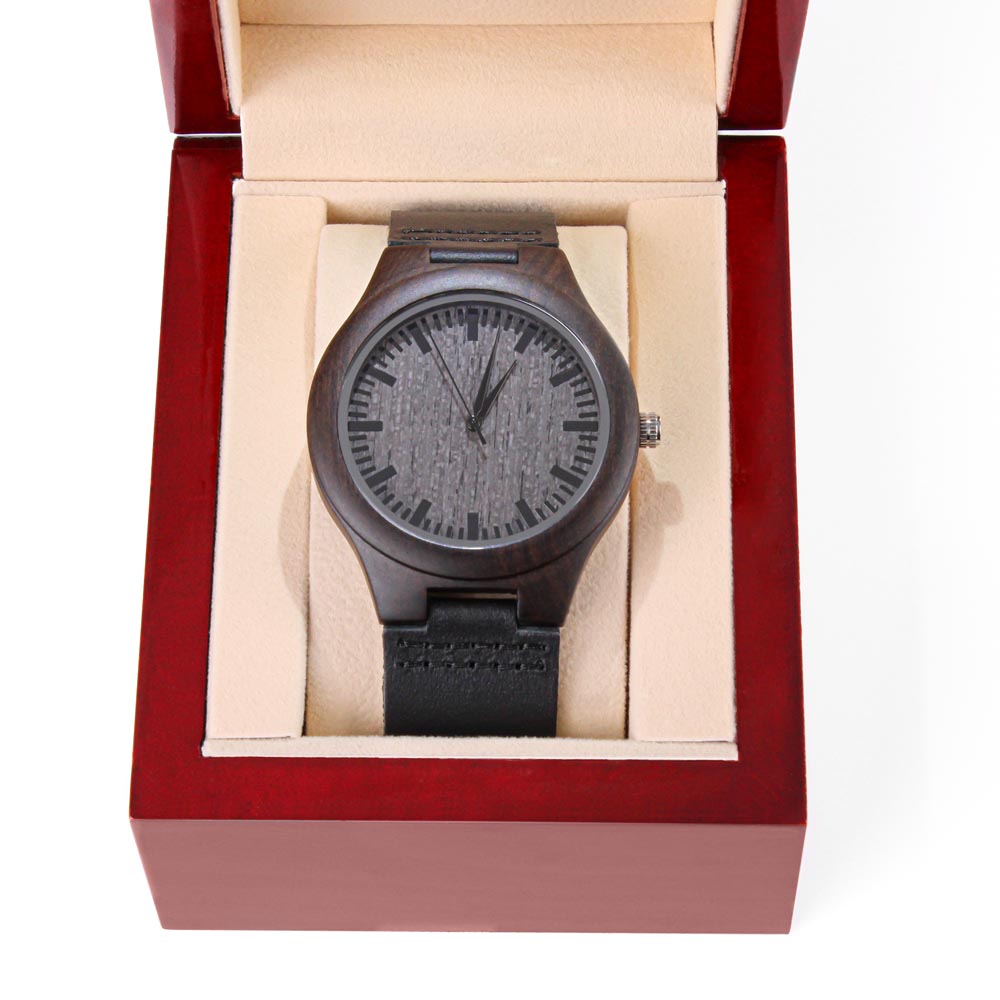 I Woof You Engraved Wooden Watch