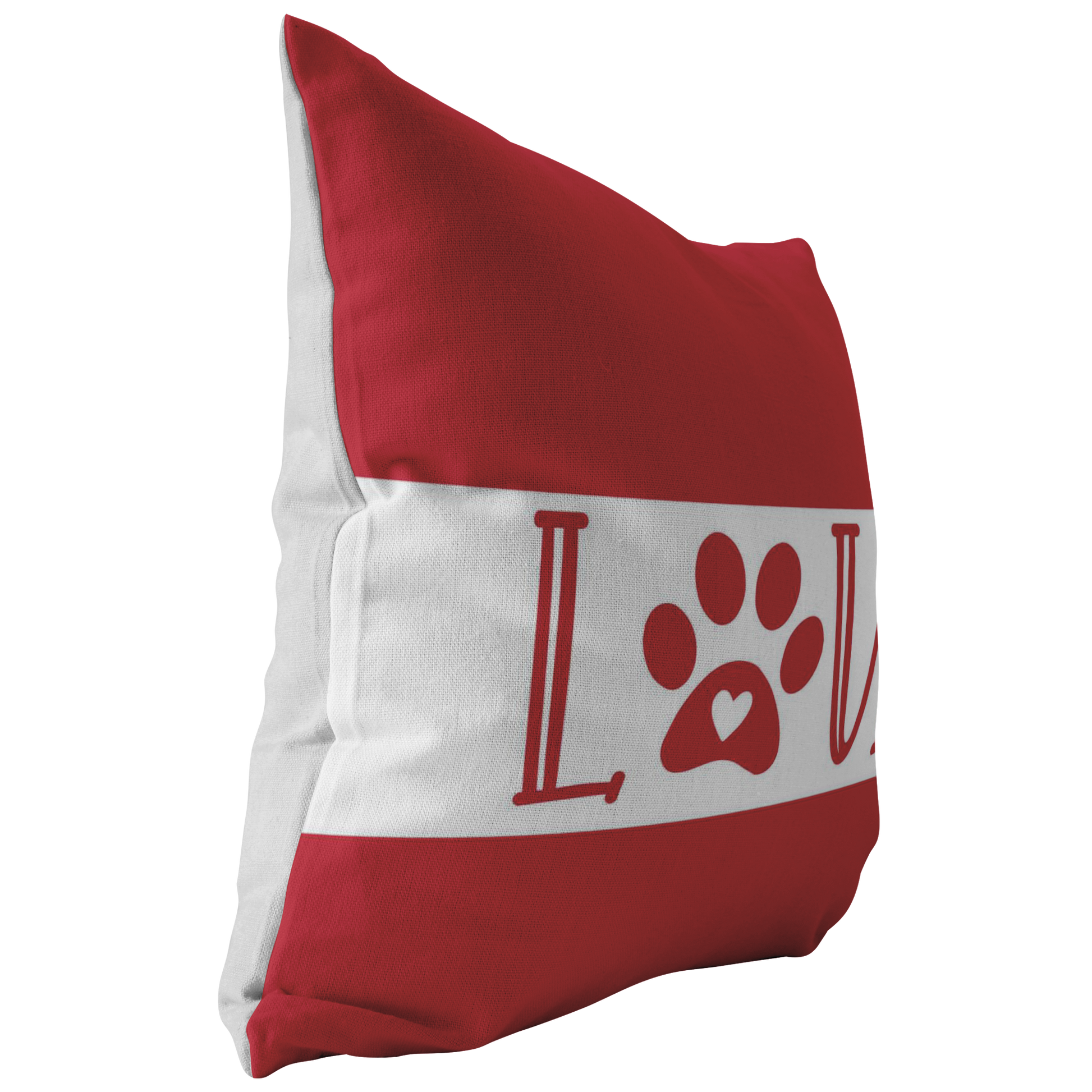 Red and white Dachshund Love Middle Pillow