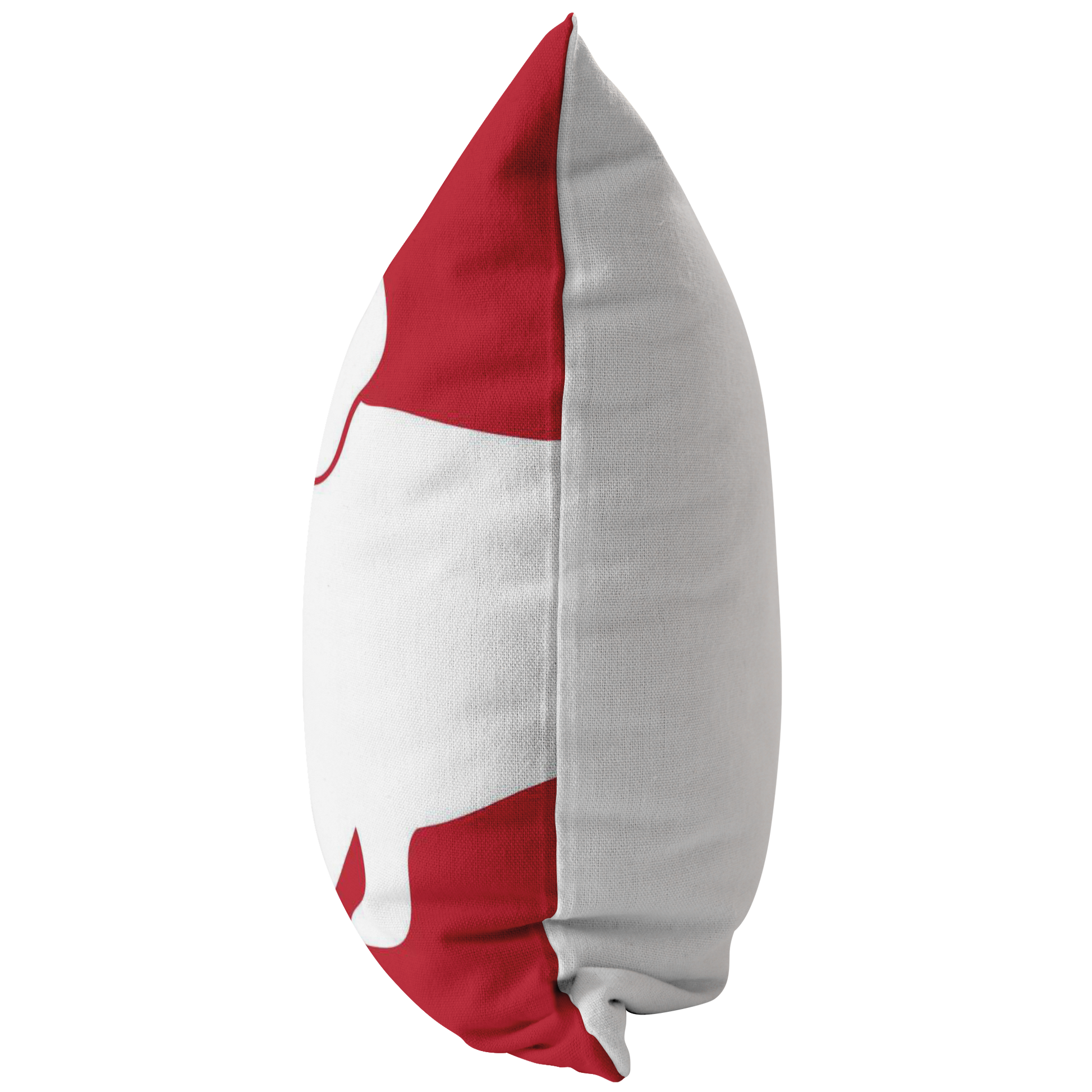 Red with a white Dachshund Head Pillow