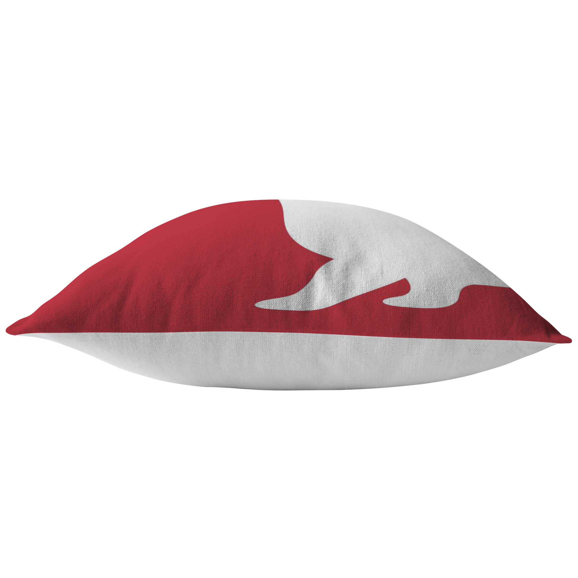 Red with a white Dachshund Head Pillow